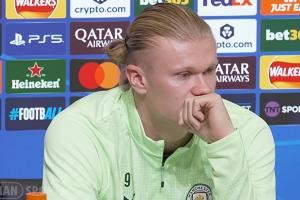 瓜帅称你比肩梅罗?哈兰德:不,我差远了,没人能接近他俩